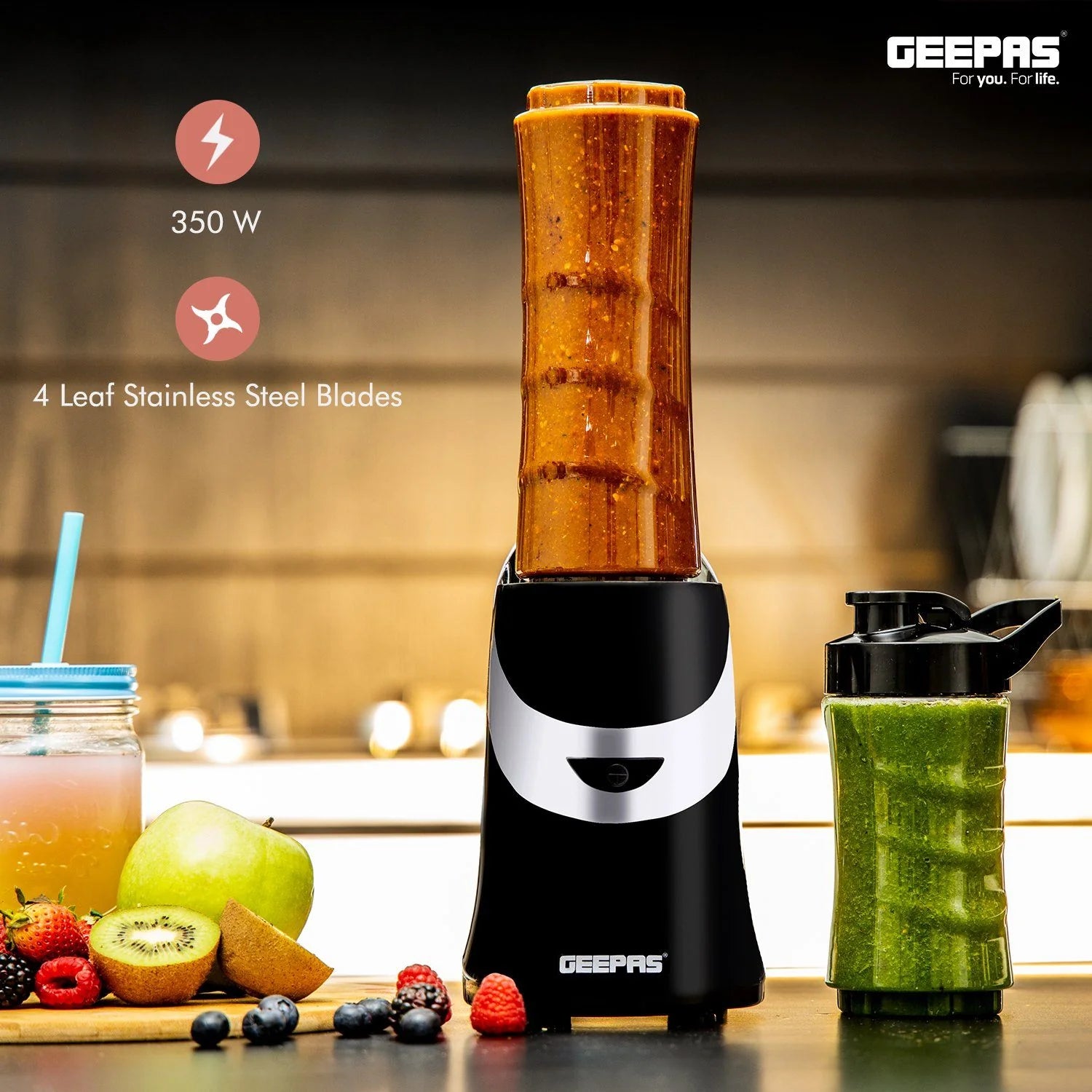 400Ml Turbo Slim Blender & Smoothie Maker with Drinking Bottle