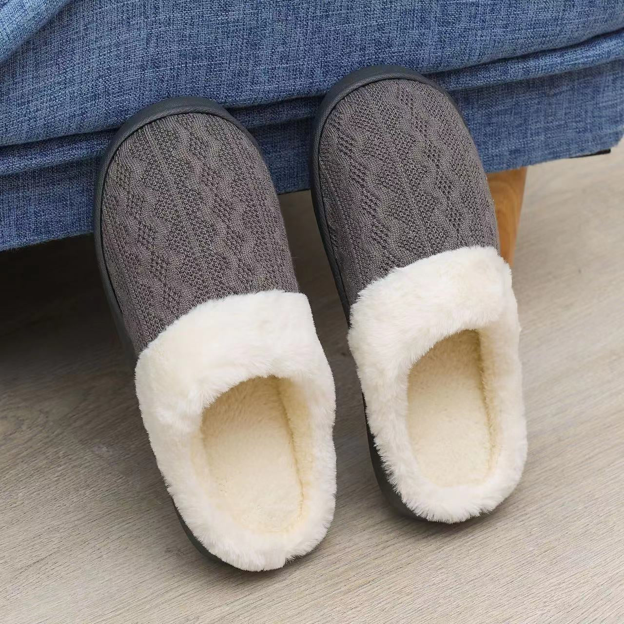 LADIES WOMENS WARM FAUX FUR LINED COMFY HARD SOLE OUTDOOR SLIPPERS SHOES SIZE