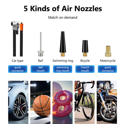 UK Car Tyre Inflator Cordless Digital USB Rechargeable Tire Air Compressor Pump