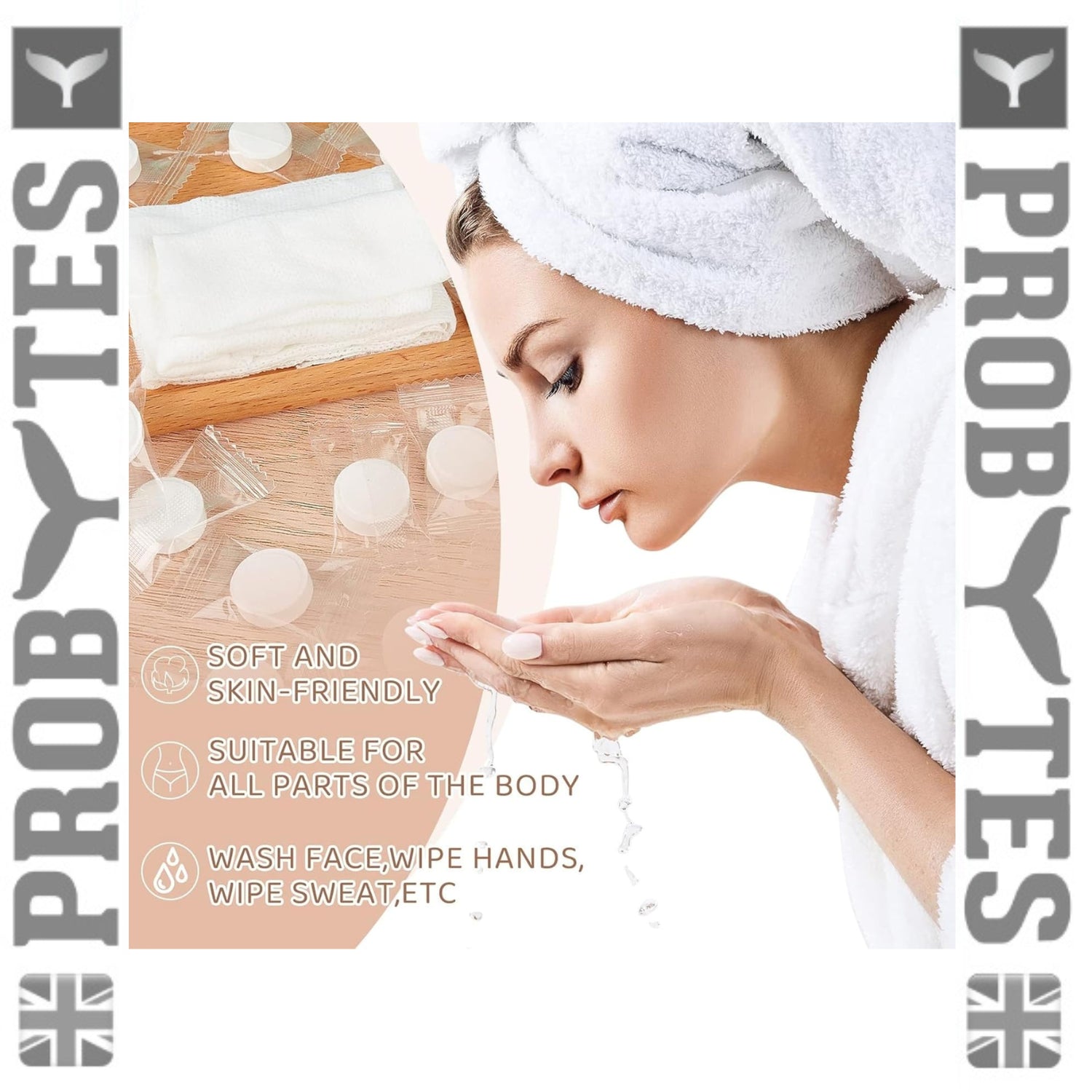 50/100/200 Pcs Compressed Cotton Tissue Travel Towel Tablets Wet Face Hand Wipes