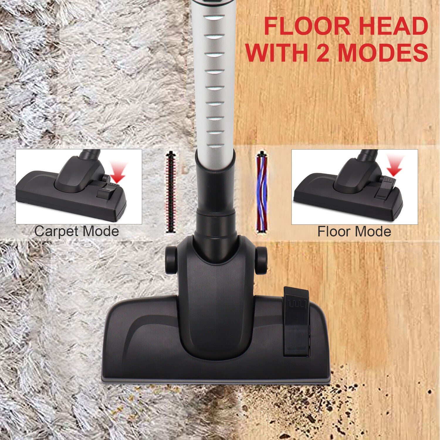 4-In-1 Bagless Vacuum Carpet Cleaner Handheld Lightweight Hoover Vac