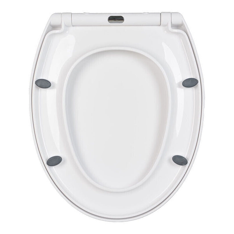 NEW LUXURY BATHROOM SLOW SOFT CLOSE WHITE TOILET SEAT SEATS WC HEAVY DUTY