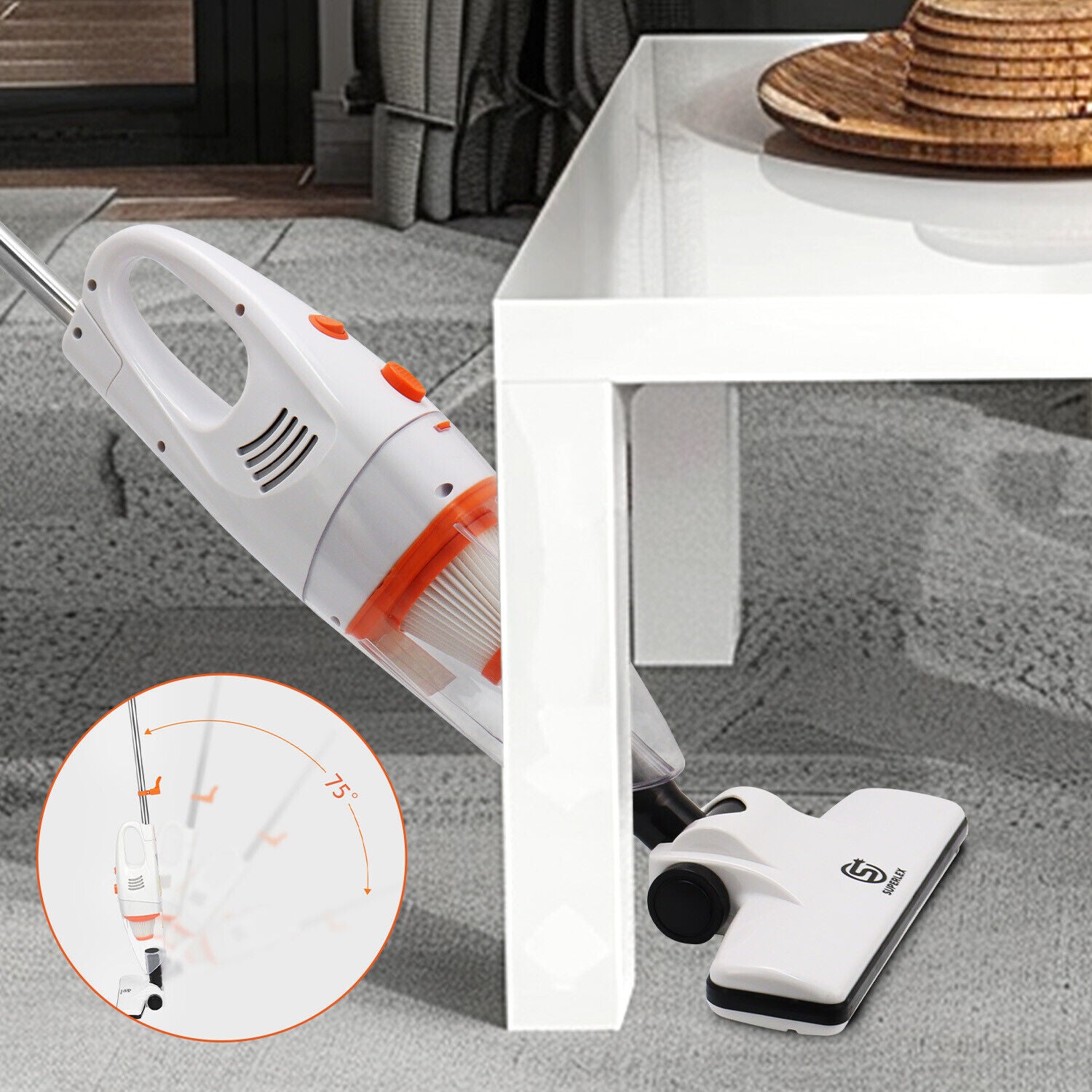 SUPERLEX Stick Vacuum Cleaner Bagless 3 in 1 Upright Handheld Lightweight Hoover