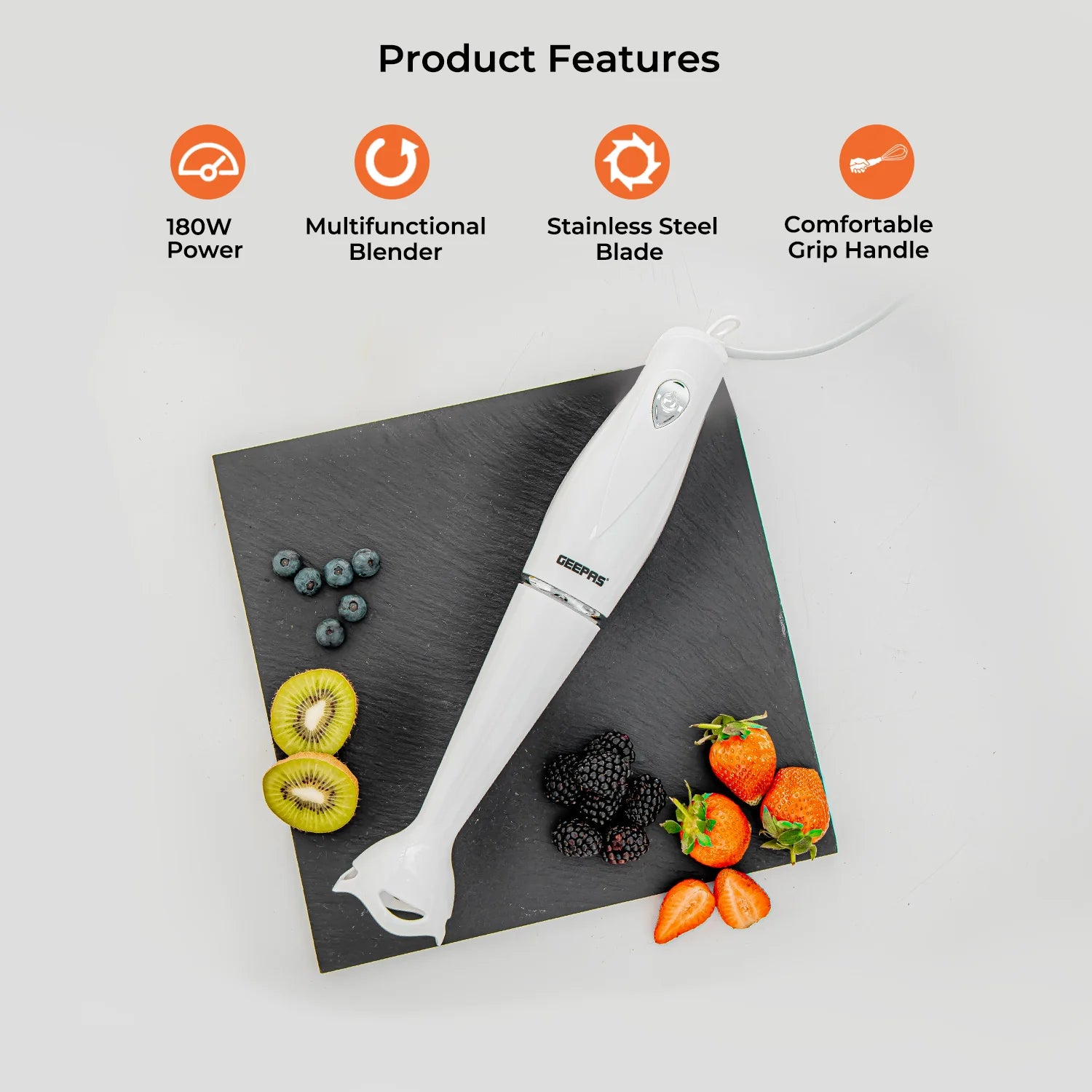 180W White Immersion Blender and Hand Mixer