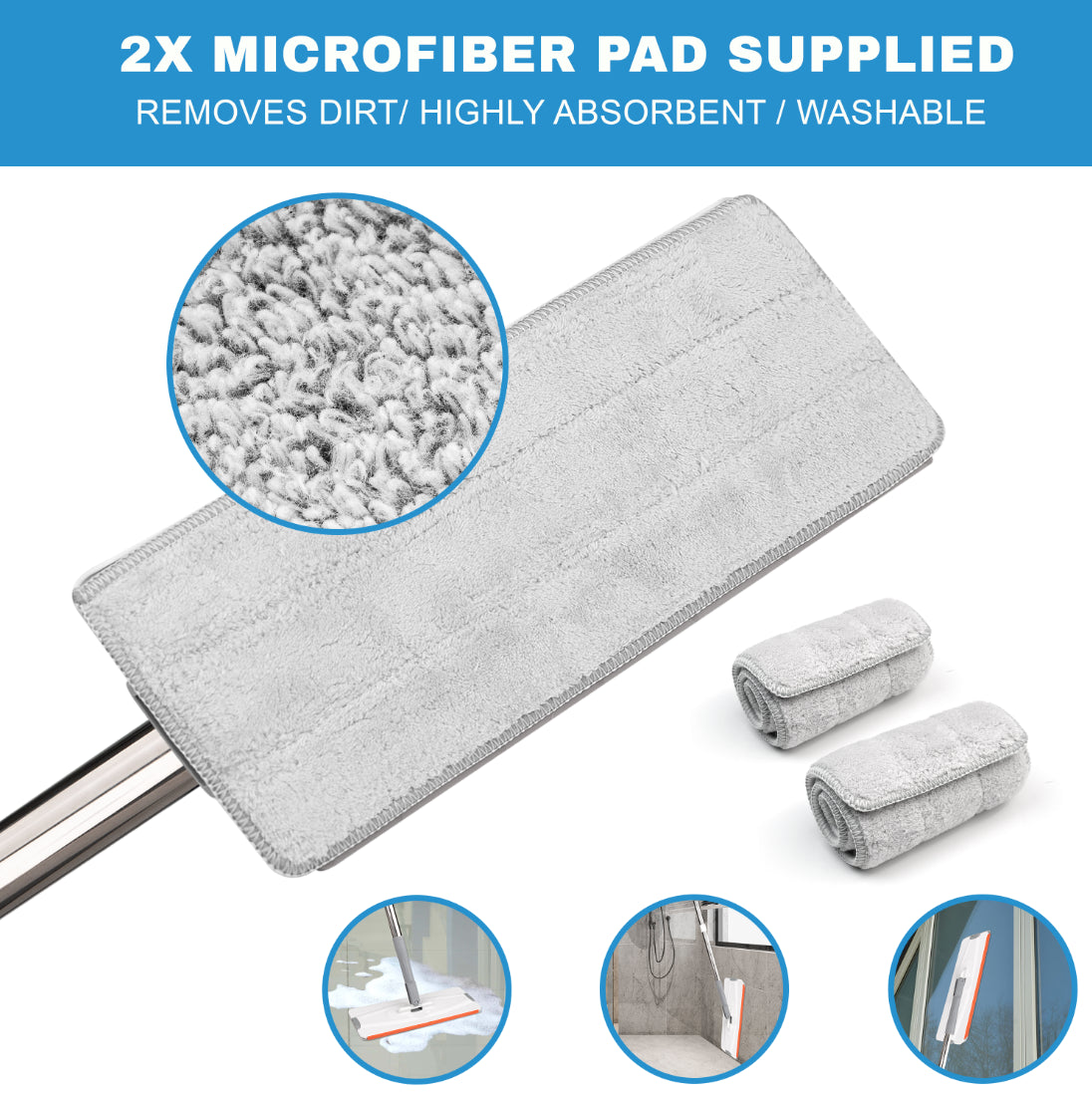 Self-Cleaning 360-Degree Rotate Spin Microfiber Mop and Bucket Set Washing Dry