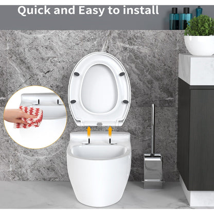 NEW LUXURY BATHROOM SLOW SOFT CLOSE WHITE TOILET SEAT SEATS WC HEAVY DUTY