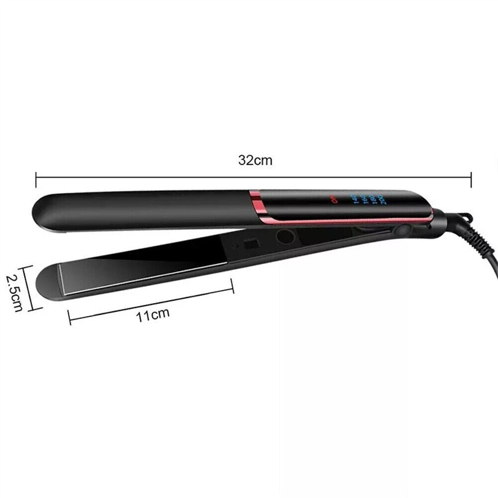 2 in 1 Hair Straighteners Ceramic Plates Straightener Curler Salon Hair Styler