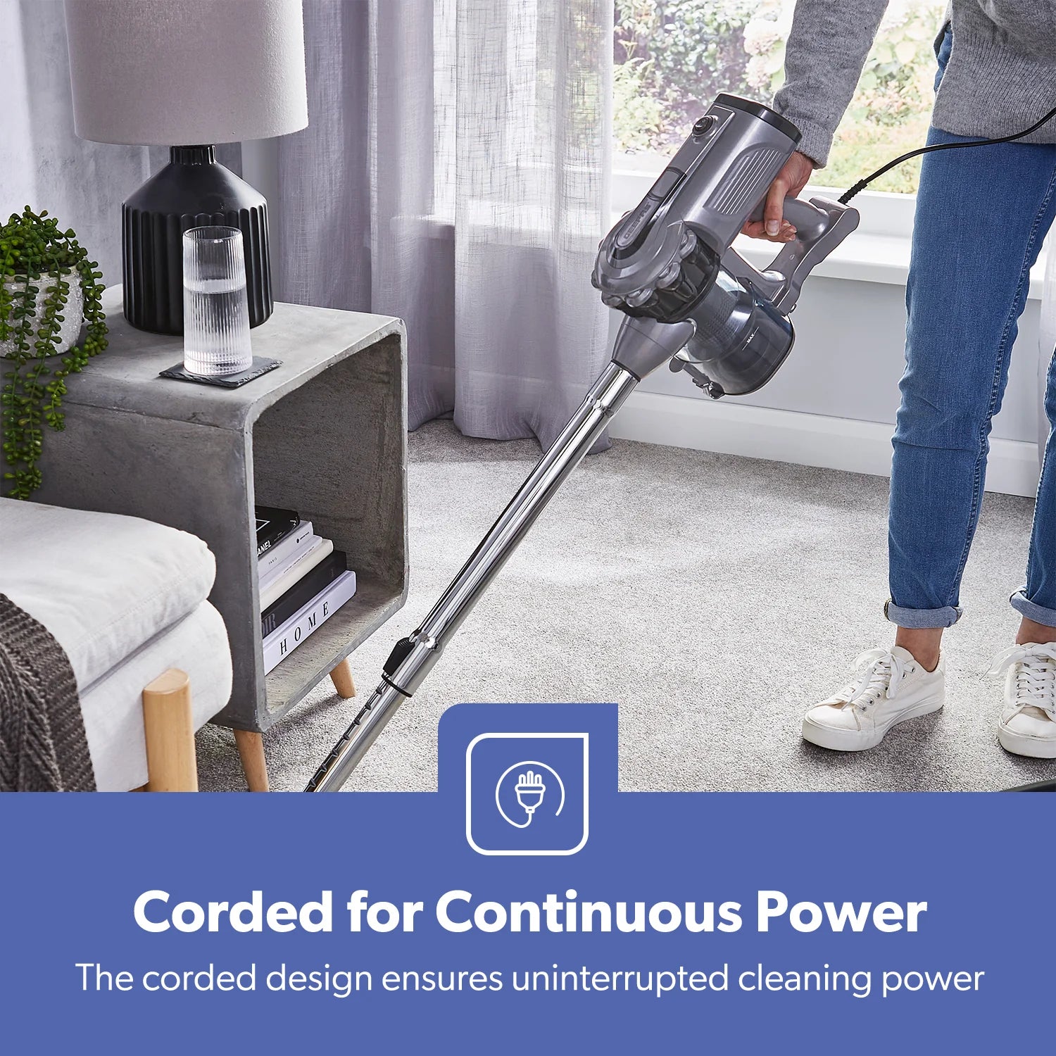 2-In-1 HEPA Vacuum Cleaner 800W Stick & Handheld Bagless