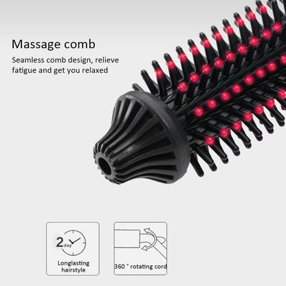Rotating Hair Dryer Brush Electric Blow Drier Comb Hot Air Straightener Curler