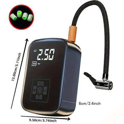 Car Tyre Inflator Cordless Digital USB Rechargeable Tire Air Compressor Pump UK