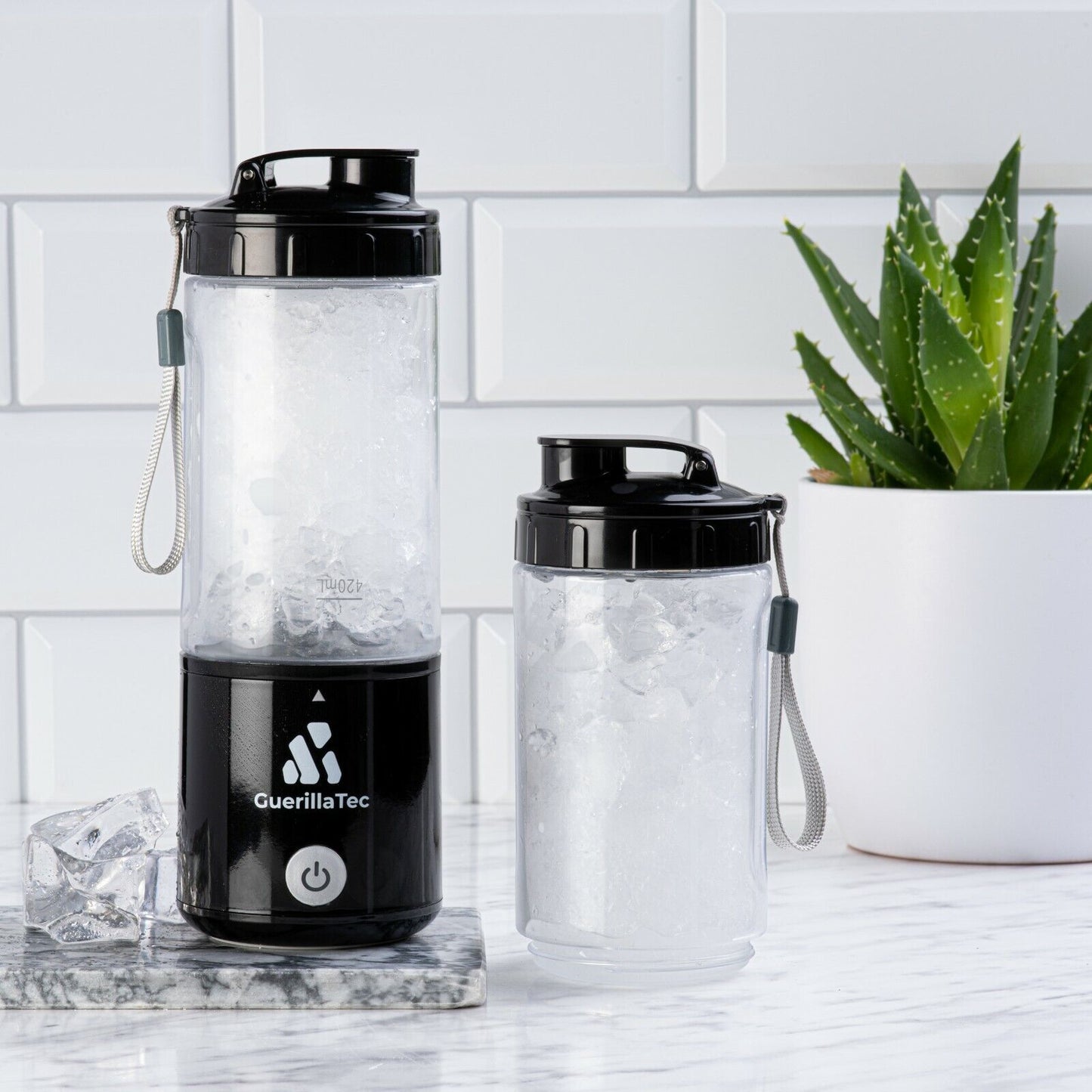 Guerillatec Portable Blender USB Rechargeable, 420Ml Mini Smoothie Maker - Gym