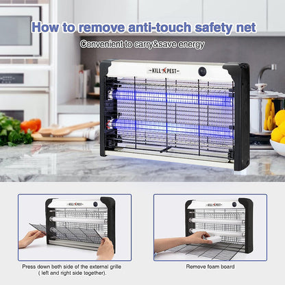 UK Electric Insect Killer Mosquito Fly Bug Zapper Pest Trap LED UV Indoor Lamp