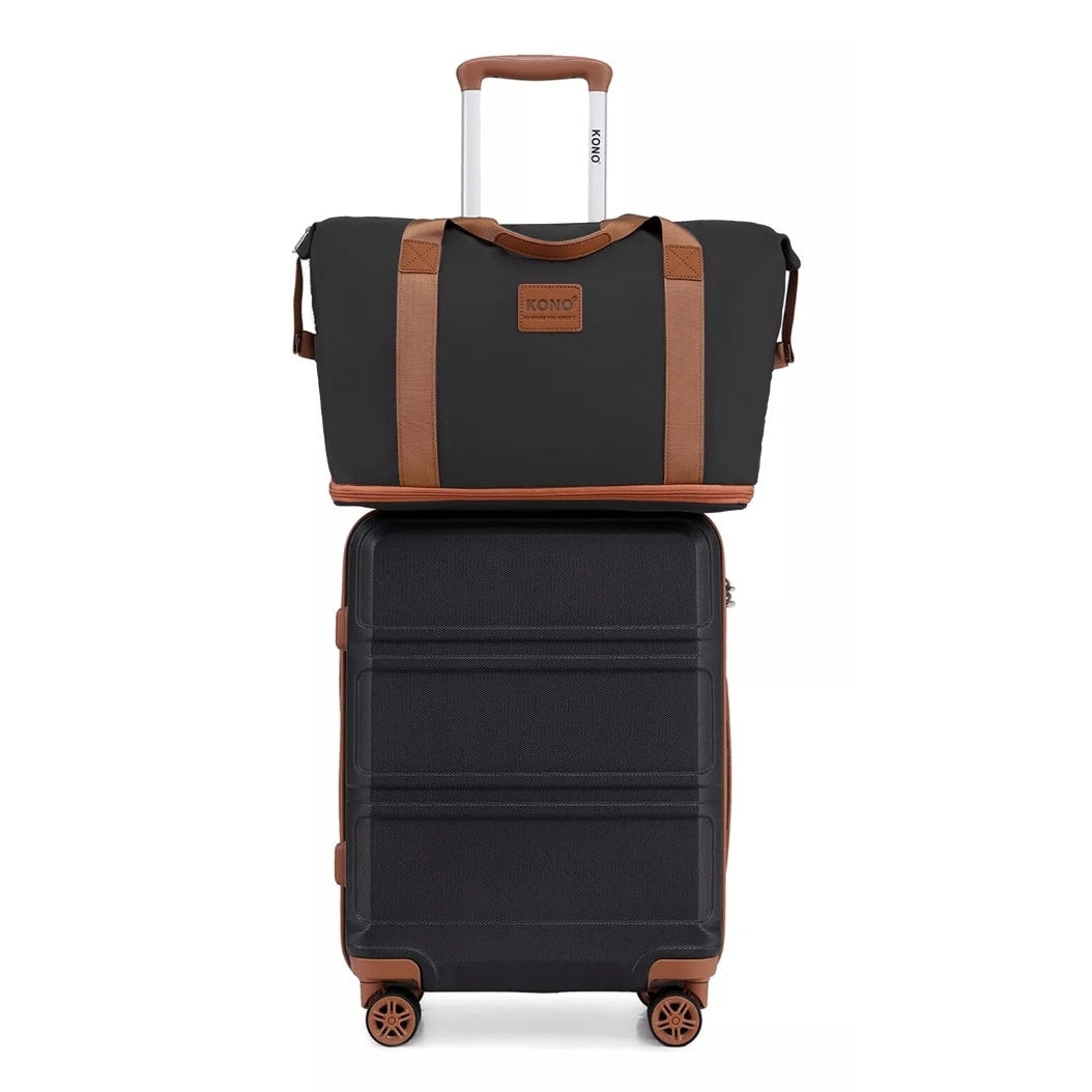 4PCS Travel Set Carry-On Hand Cabin Luggage ABS Hard Shell Suitcase & Duffle Bag