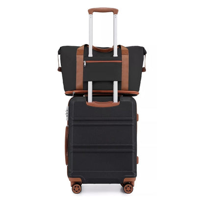 4PCS Travel Set Carry-On Hand Cabin Luggage ABS Hard Shell Suitcase & Duffle Bag