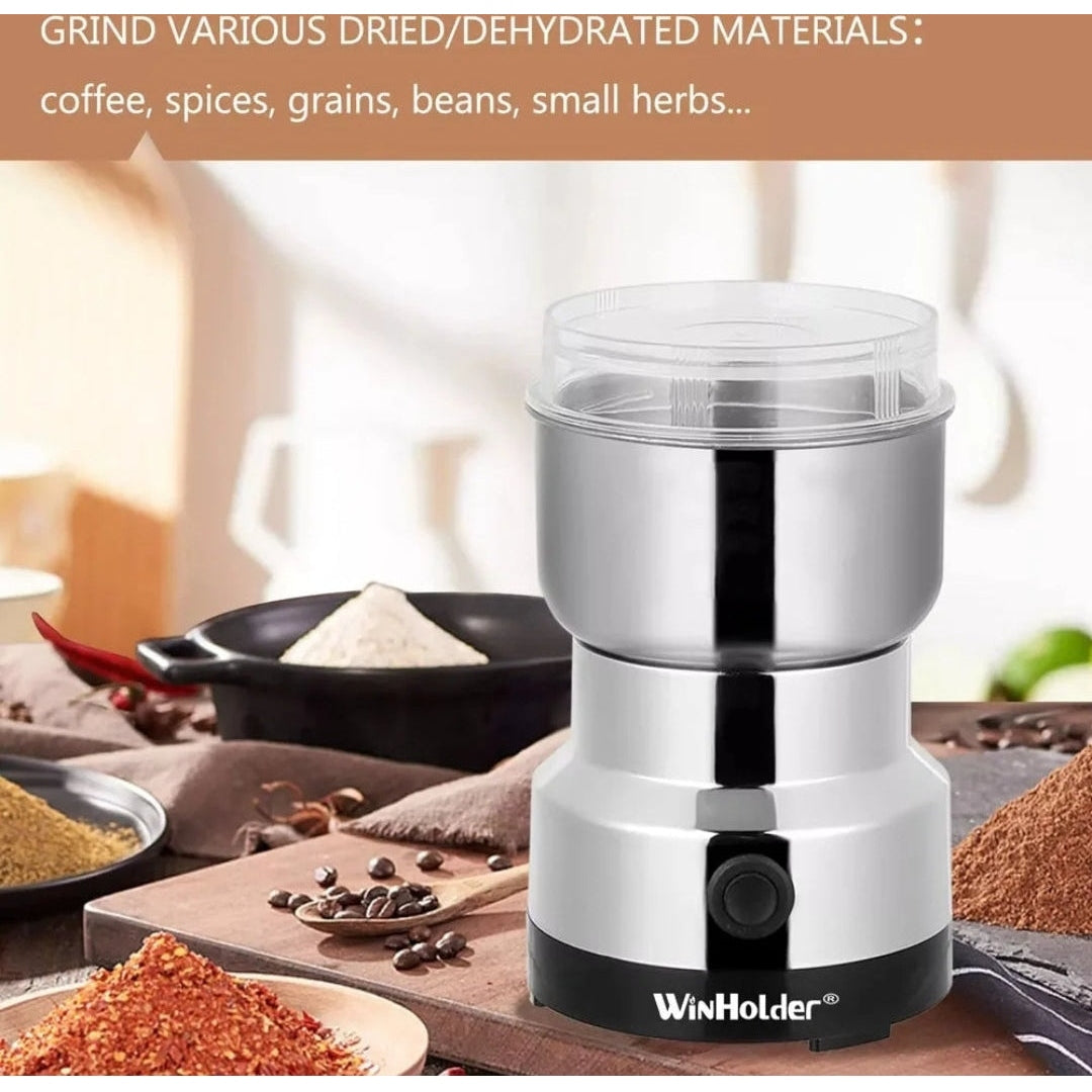 New Stainless Steel Electric Coffee Bean Grinder Nut Seed Herb Grind Spice Crusher Mill Blender With 4 Blades