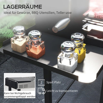 Laci 118Cm W Portable Charcoal Grill
