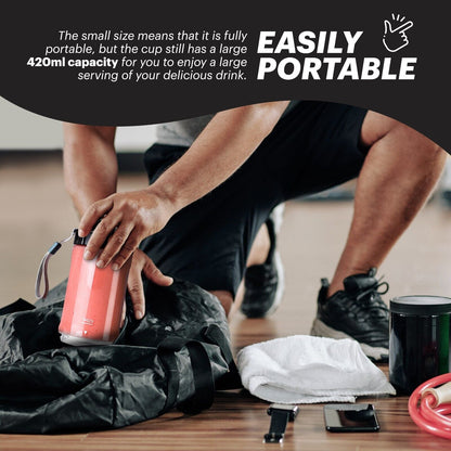 Guerillatec Portable Blender USB Rechargeable, 420Ml Mini Smoothie Maker - Gym