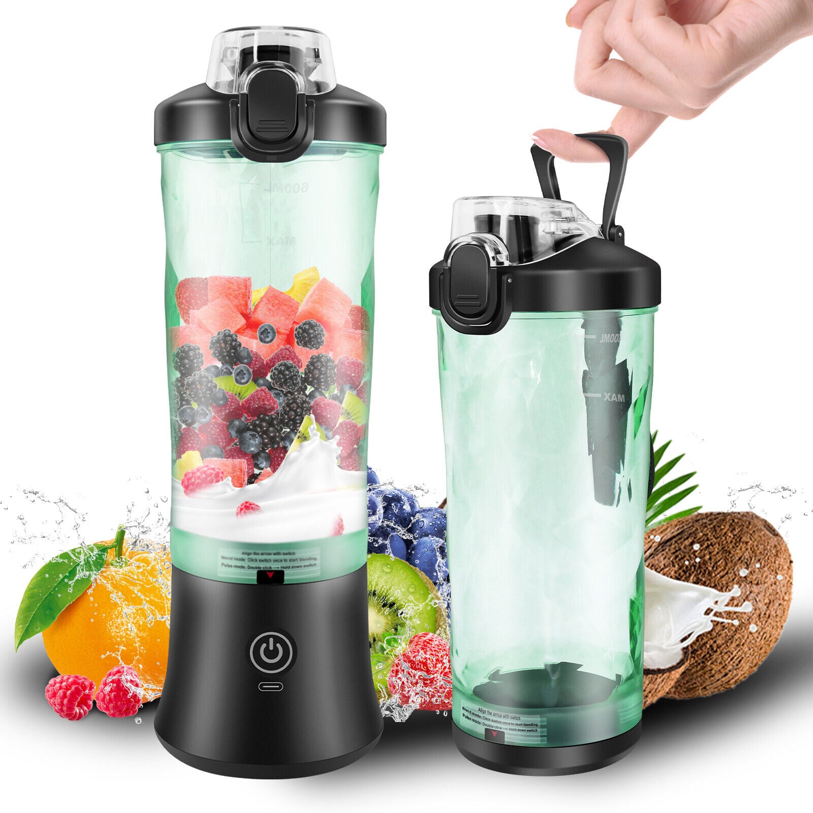 Portable Blender Smoothie Maker 6000ML Rechargeable Fruit Mixer Mini Juicer NEW