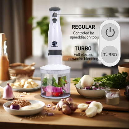 SUPERLEX Hand Blender & Whisk & Chopper Curry Puree Food Mixer &Liquidiser 700ML