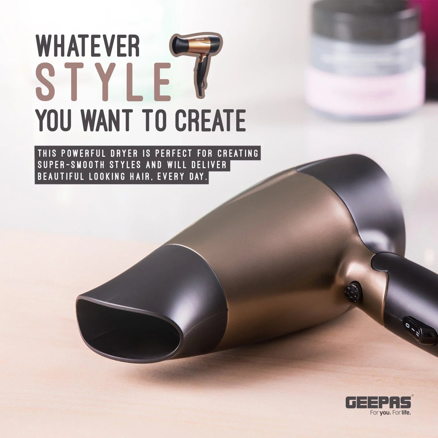 Travel Hair Dryer with Foldable Handle