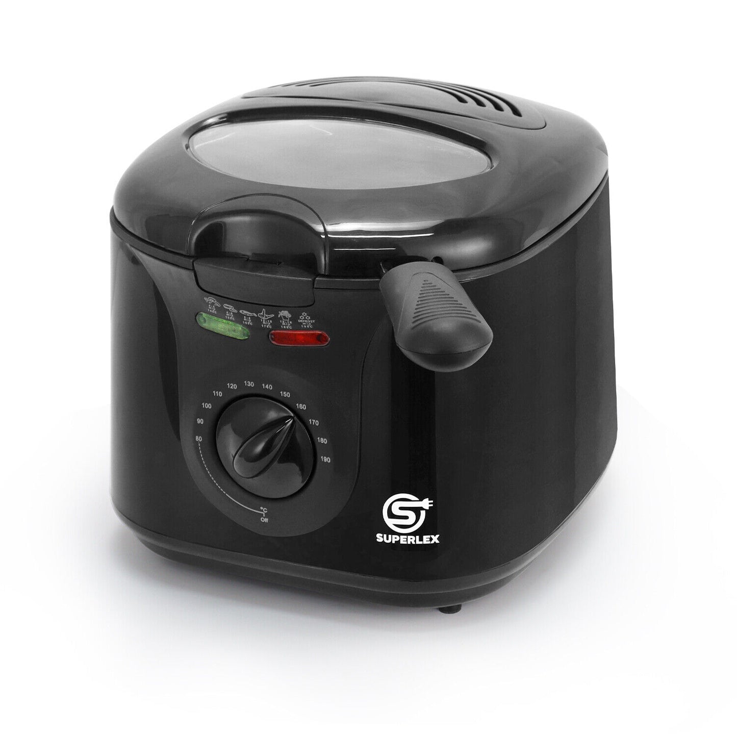 SUPERLEX 2L Deep Fat Fryer Electric Non-Stick Chip Pan & Basket Oil Fry 1300W
