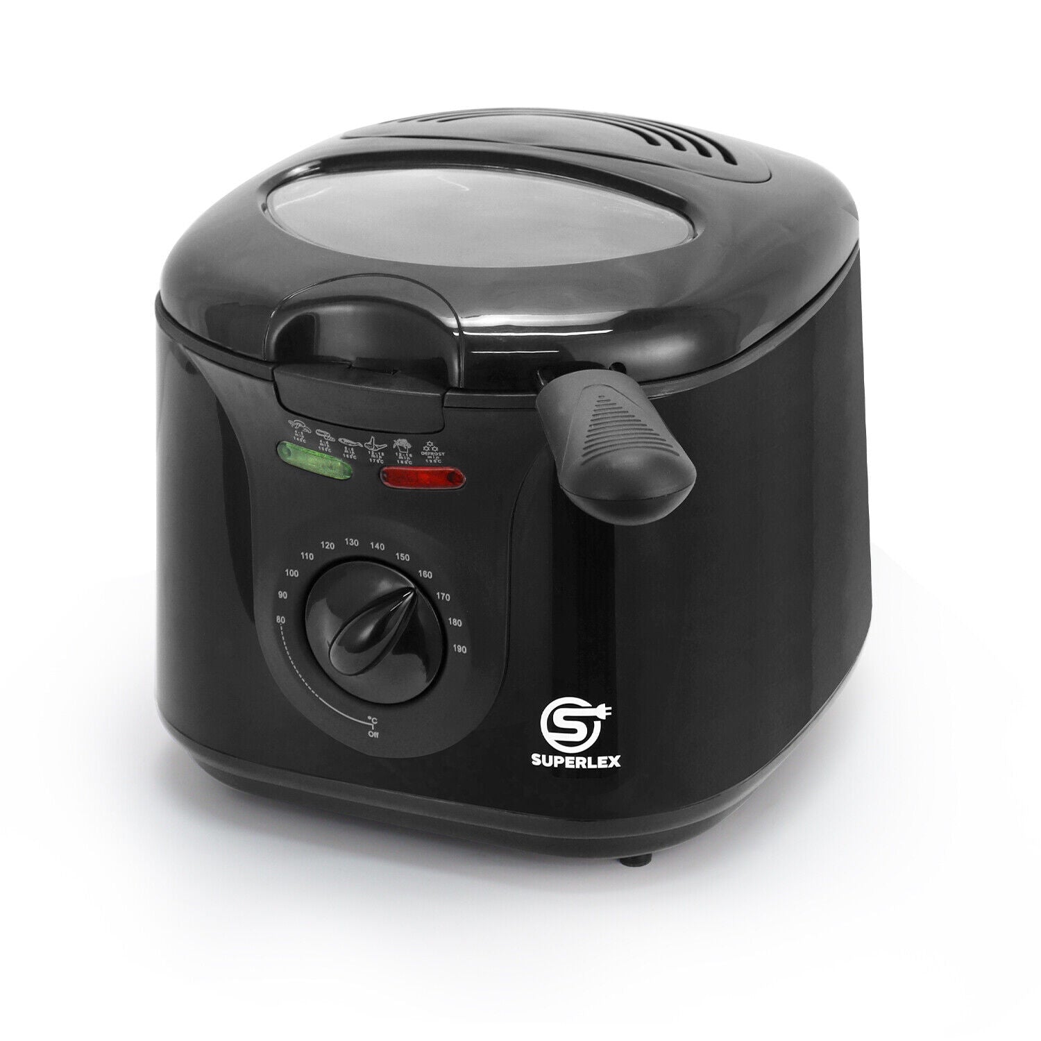 SUPERLEX 2L Deep Fat Fryer Electric Non-Stick Chip Pan & Basket Oil Fry 1300W