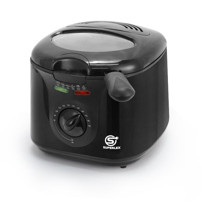 SUPERLEX 2L Deep Fat Fryer Electric Non-Stick Chip Pan & Basket Oil Fry 1300W