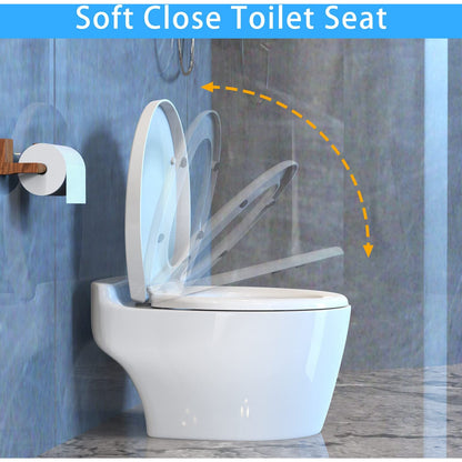 NEW LUXURY BATHROOM SLOW SOFT CLOSE WHITE TOILET SEAT SEATS WC HEAVY DUTY
