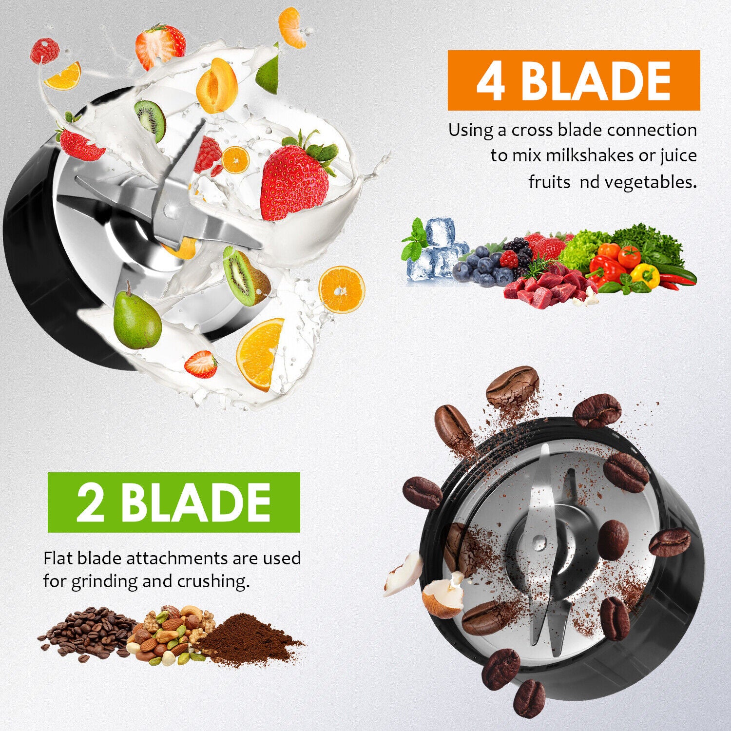SUPERLEX 6-IN-1 Jug Blender Milkshake, Ice Crusher, Smoothies Maker, Fruit Juice
