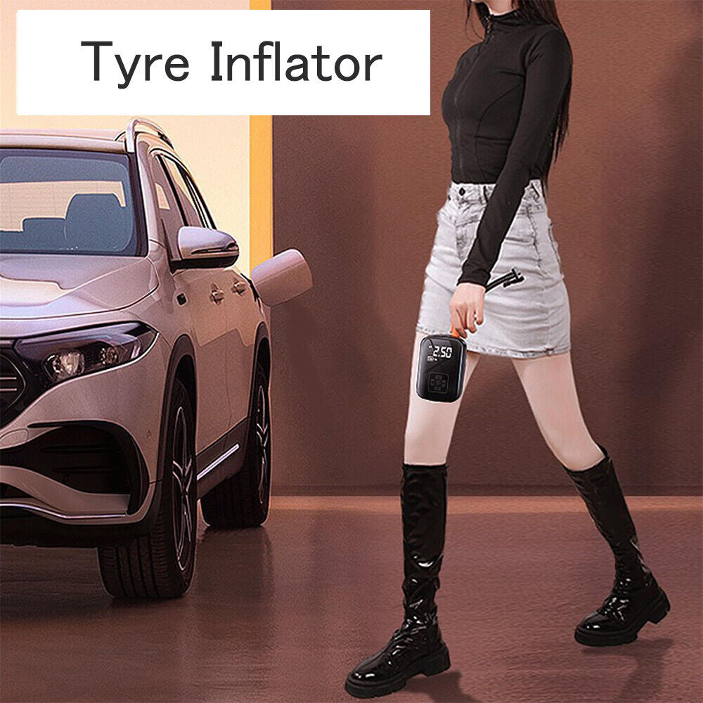 Car Tyre Inflator Cordless Digital USB Rechargeable Tire Air Compressor Pump UK