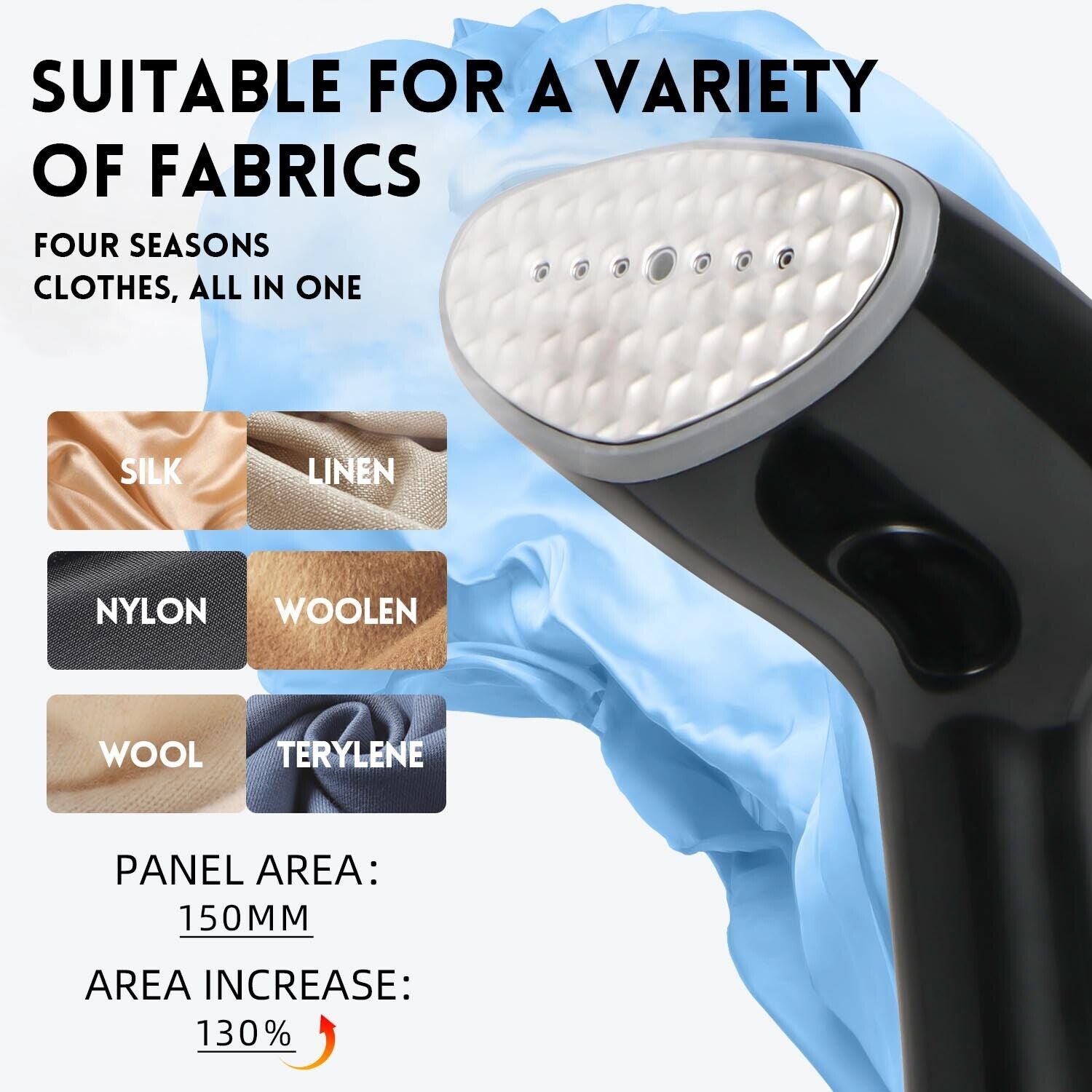 SUPERLEX Handheld Garment Clothes Steamer Portable Travel Steam Heat Iron 1700W