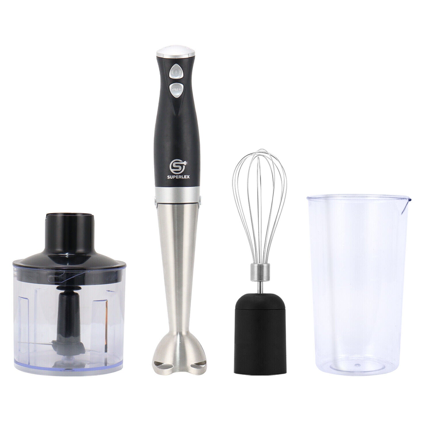 700W 4-In-1 Electric Blender Stick Food Processor Mixer Whisk & Chopper Handheld