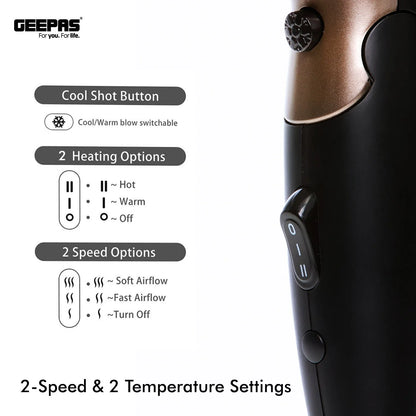 Travel Hair Dryer with Foldable Handle