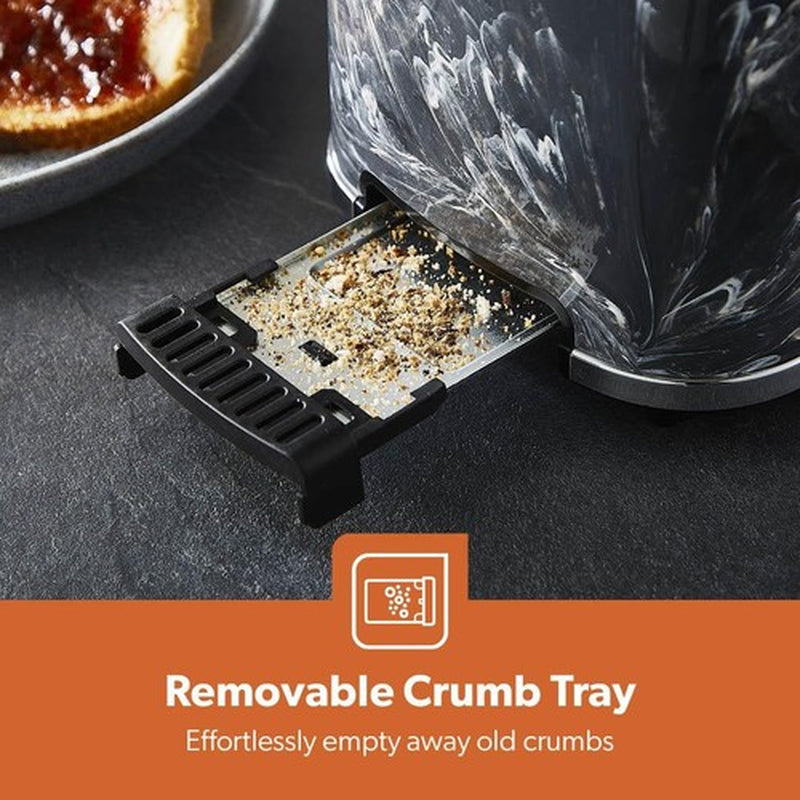 2 Slice Bread Toaster 7 Level Browning Control Crumb Tray Skye Collection