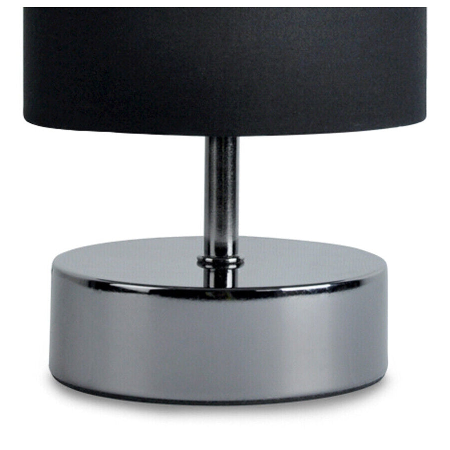 Touch Table Lamp Bedside Bedroom Dimmable Dimmer Light Black Lampshade Shade