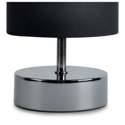 Touch Table Lamp Bedside Bedroom Dimmable Dimmer Light Black Lampshade Shade