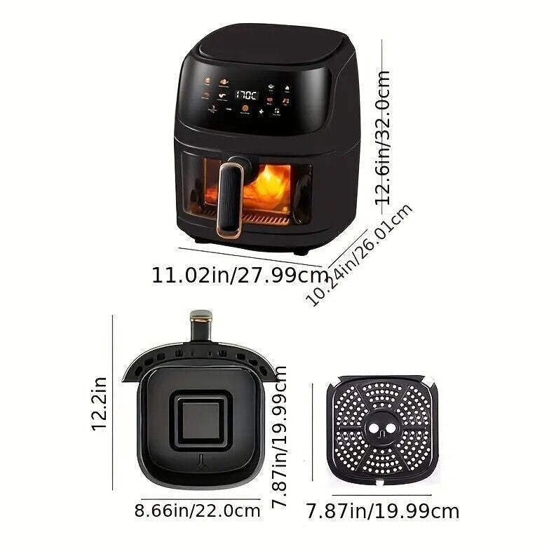 Digital Touch Screen Air Fryer 5 Litre Grey - Scott3