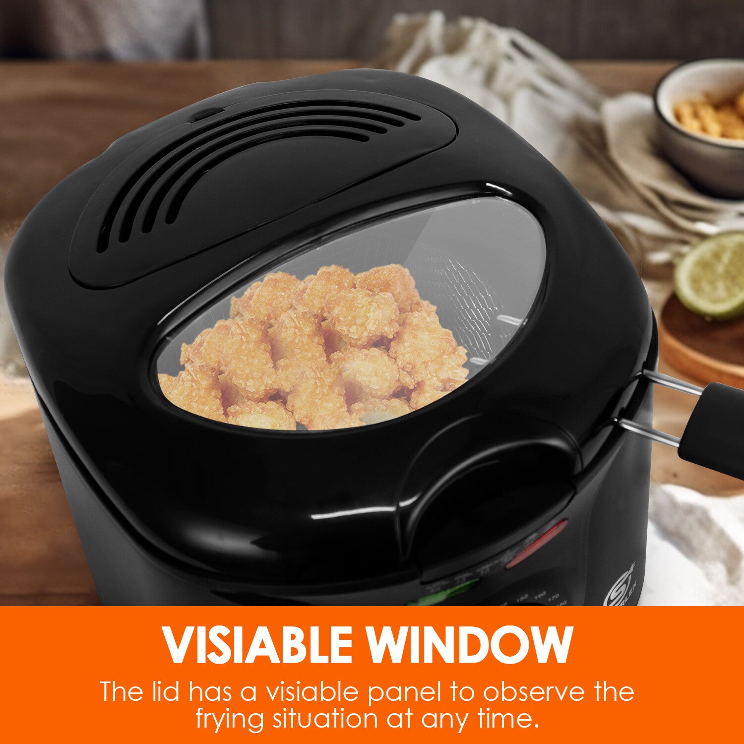 SUPERLEX 2L Deep Fat Fryer Electric Non-Stick Chip Pan & Basket Oil Fry 1300W
