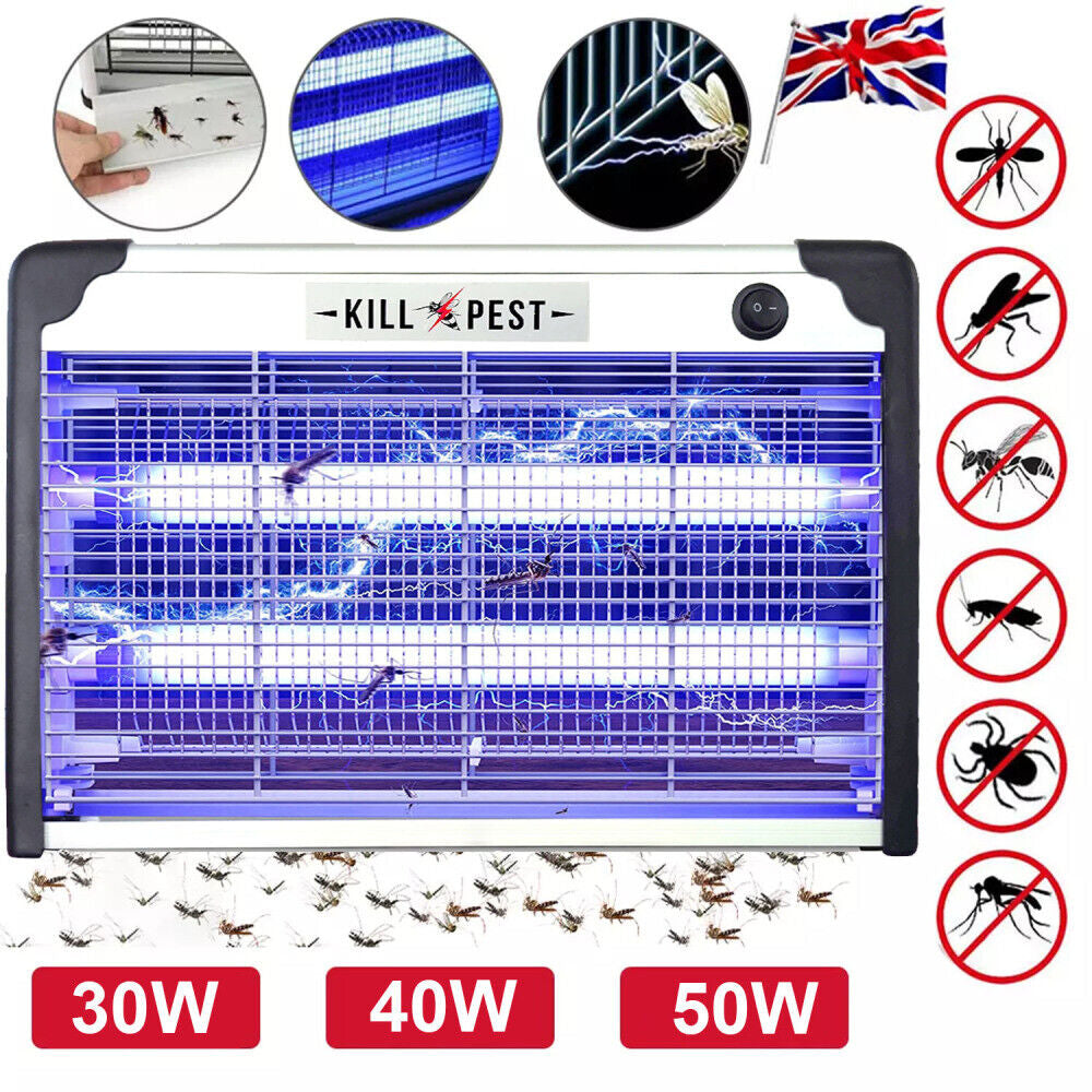 UK Electric Insect Killer Mosquito Fly Bug Zapper Pest Trap LED UV Indoor Lamp