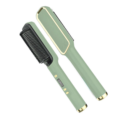 2In1 Hair Straightener Ceramic LCD Curler Salon Fast Hair Comb Style Temperature