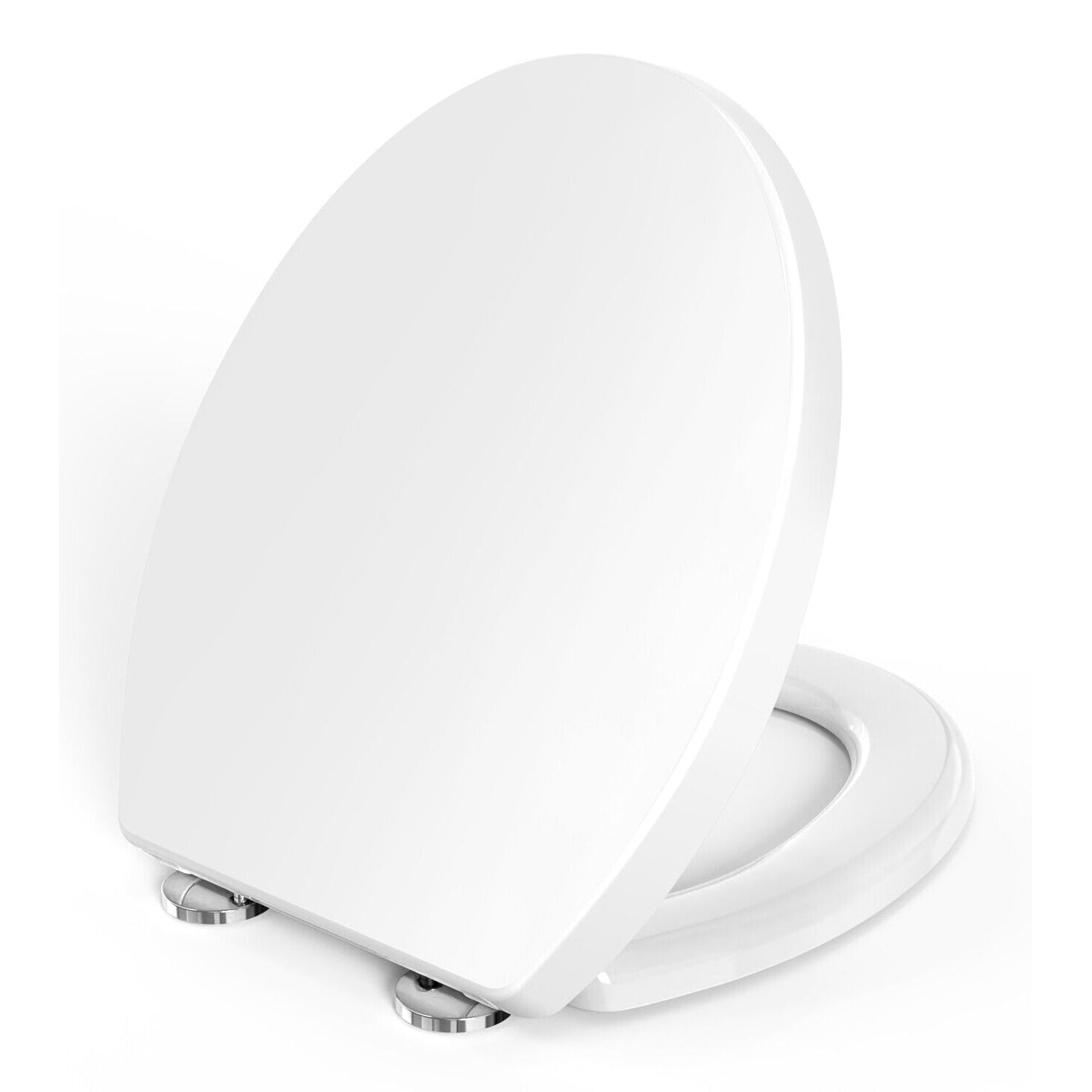 NEW LUXURY BATHROOM SLOW SOFT CLOSE WHITE TOILET SEAT SEATS WC HEAVY DUTY