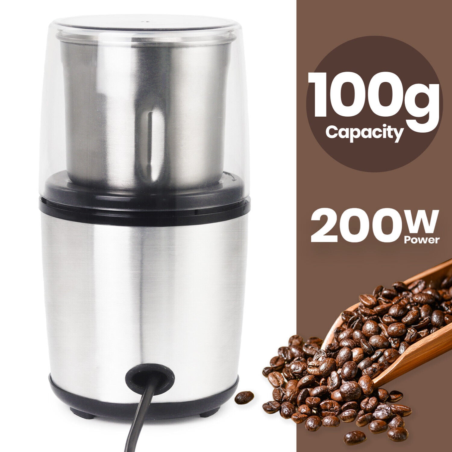 SUPERLEX Electric Coffee Grinder Easy Operation / Clean Milling Nut Bean Spice