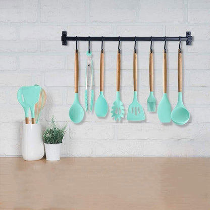 Kitchen Utensil Set 12-Pcs Silicone Heat Resistant Kitchen Cookware Gadget Tools