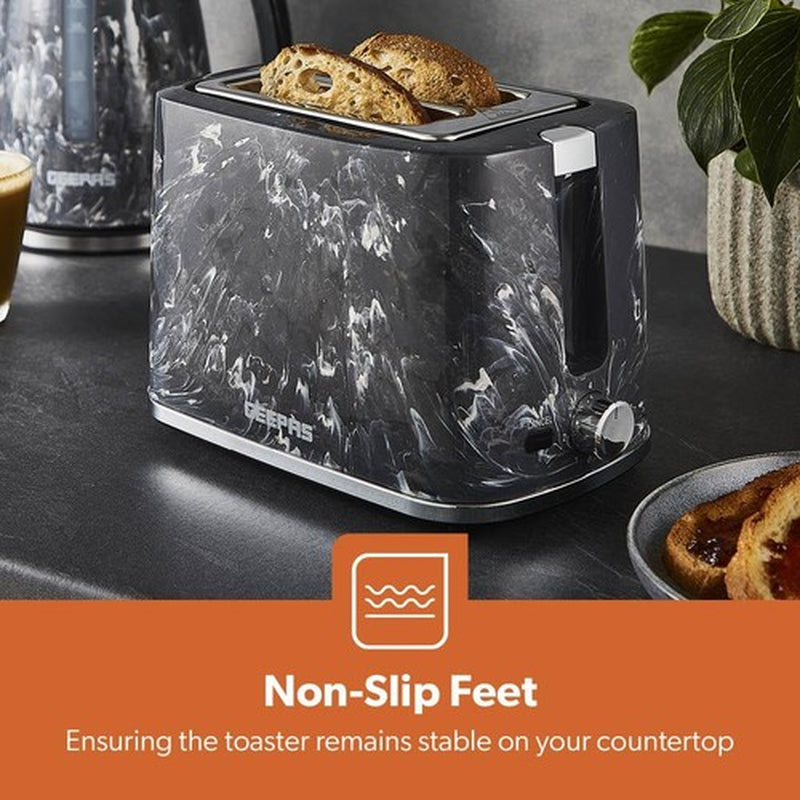2 Slice Bread Toaster 7 Level Browning Control Crumb Tray Skye Collection