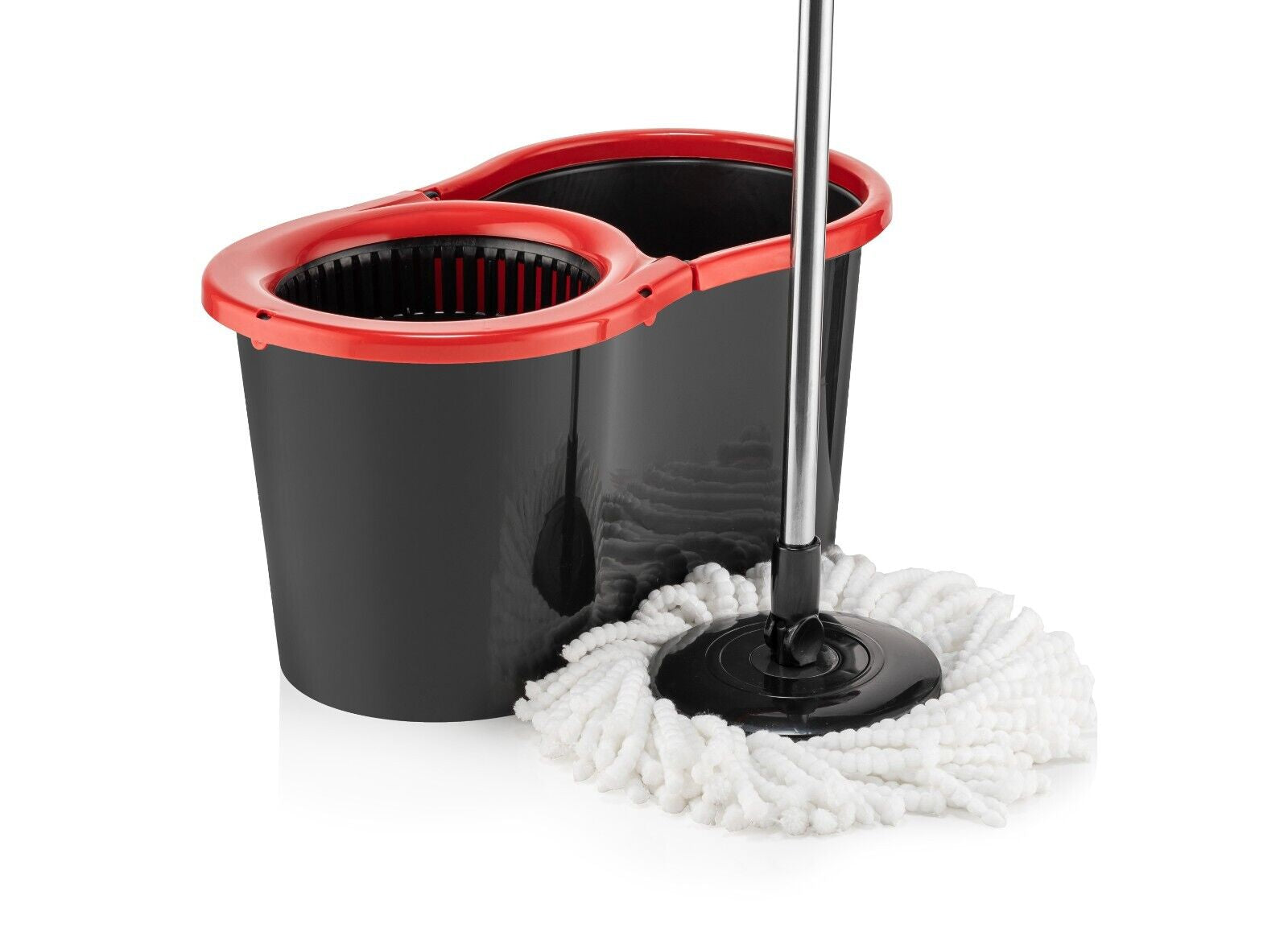 360° MOP BUCKET SET FLOOR MAGIC SPIN DRY MOP BUCKET SET with 3 MICROFIBER HEADS