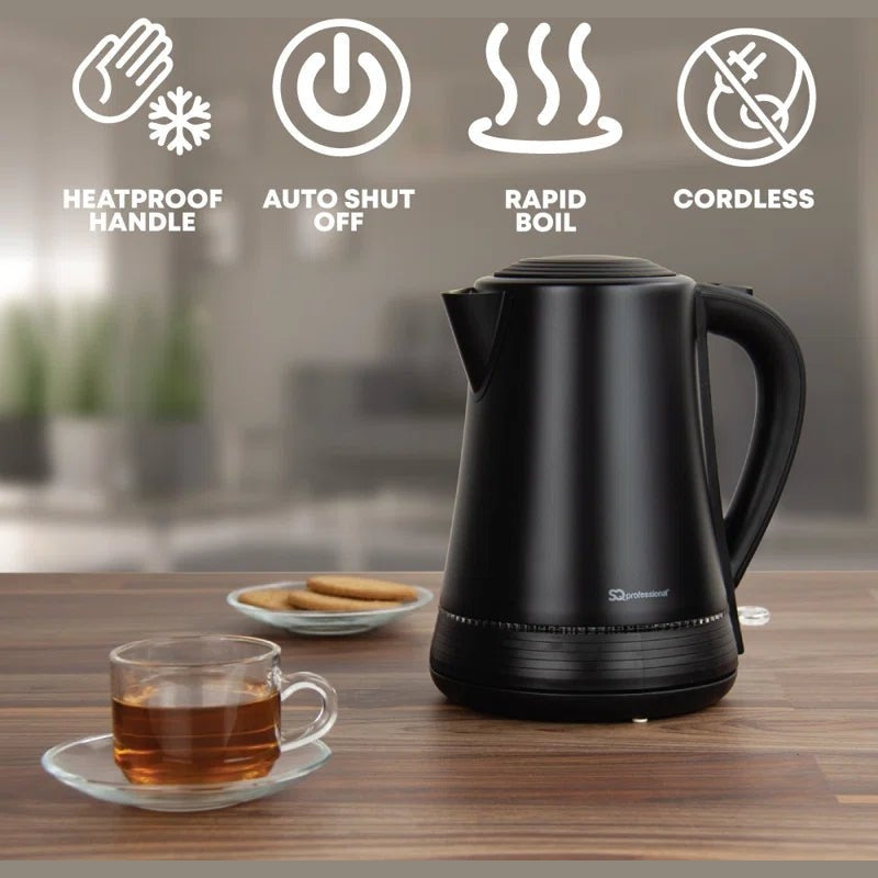 Professional 1.8L Stainless Steel Electric Kettle - Fast Boil - Scott3